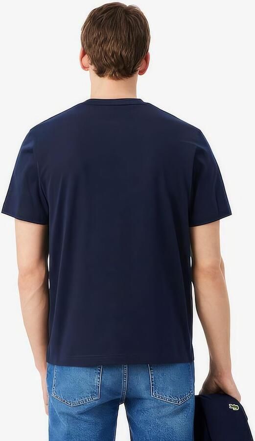 Lacoste Klassiek Katoenen Jersey T-Shirt (Navy Blauw) Blue Heren - Foto 15