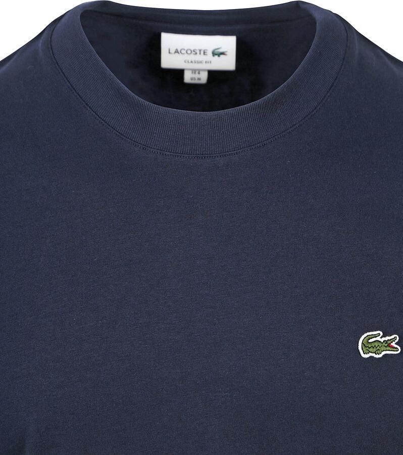 Lacoste Klassiek Katoenen Jersey T-Shirt (Navy Blauw) Blue Heren - Foto 5