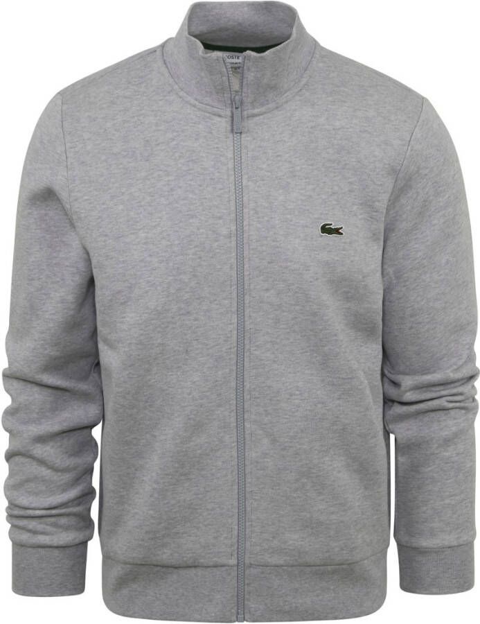 Lacoste Fleece Sweatshirt met Logo Patch Gray Heren