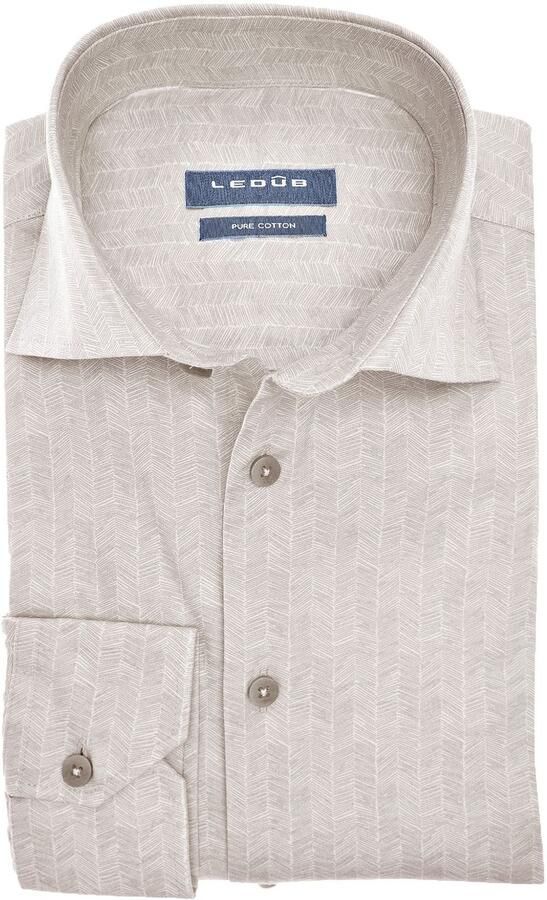 Ledub Overhemd Print Beige