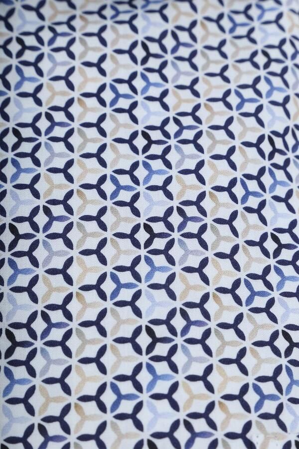 Ledub Overhemd Print Blauw - Foto 2
