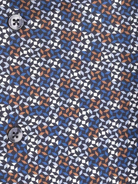 Ledub Overhemd Print Donkerblauw - Foto 2