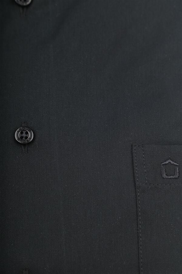 Ledub overhemd Modern Fit zwart met borstzak - Foto 2