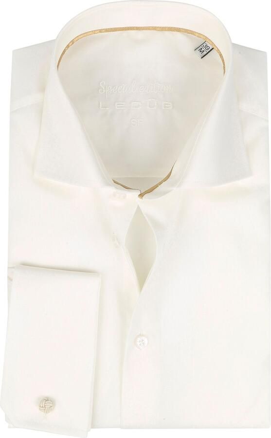 Ledub Trouwoverhemd Slimfit Antiek Wit - Foto 1