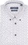 Ledub overhemd korte mouw normale fit donkerblauw geprint 100% katoen - Thumbnail 1