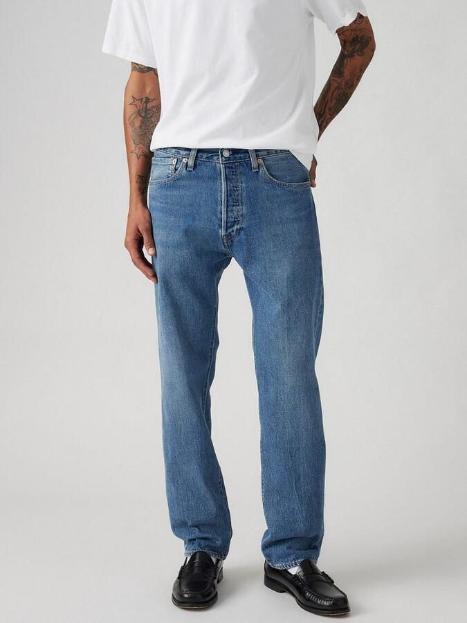 LEVI'S Heren Jeans 501 Levis Original Fit Blauw - Foto 6