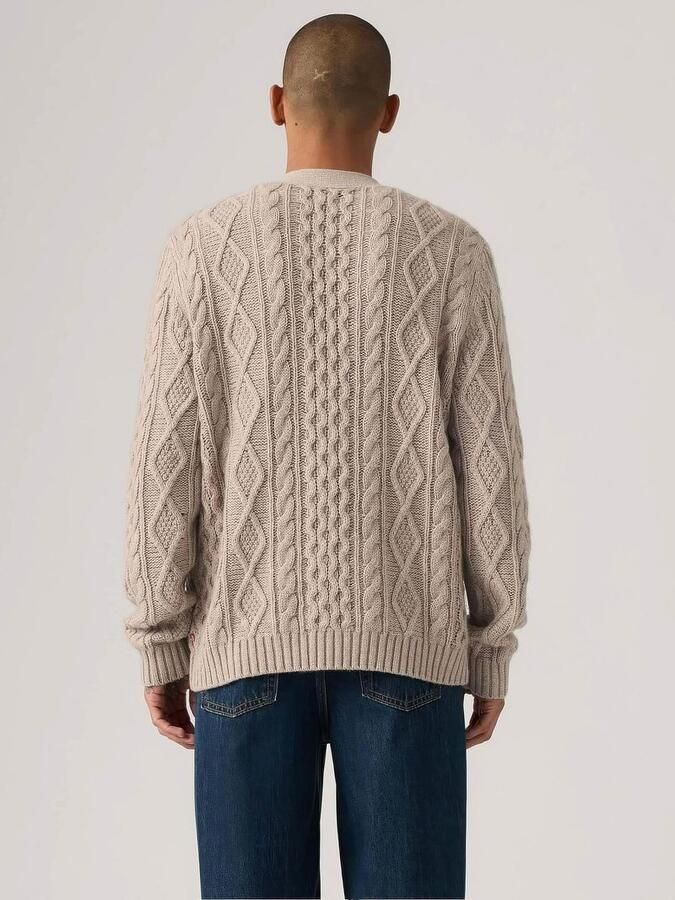Levi's Gebreid jack met kabelpatroon model 'FUNGI HEATHER' - Foto 3