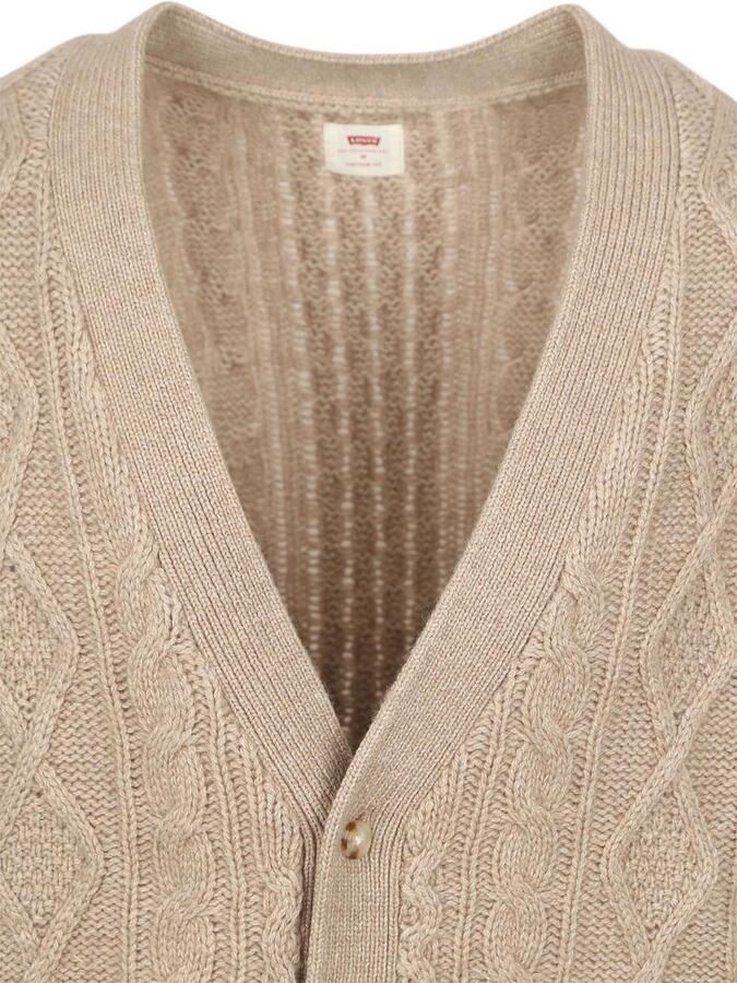 Levi's Gebreid jack met kabelpatroon model 'FUNGI HEATHER' - Foto 4