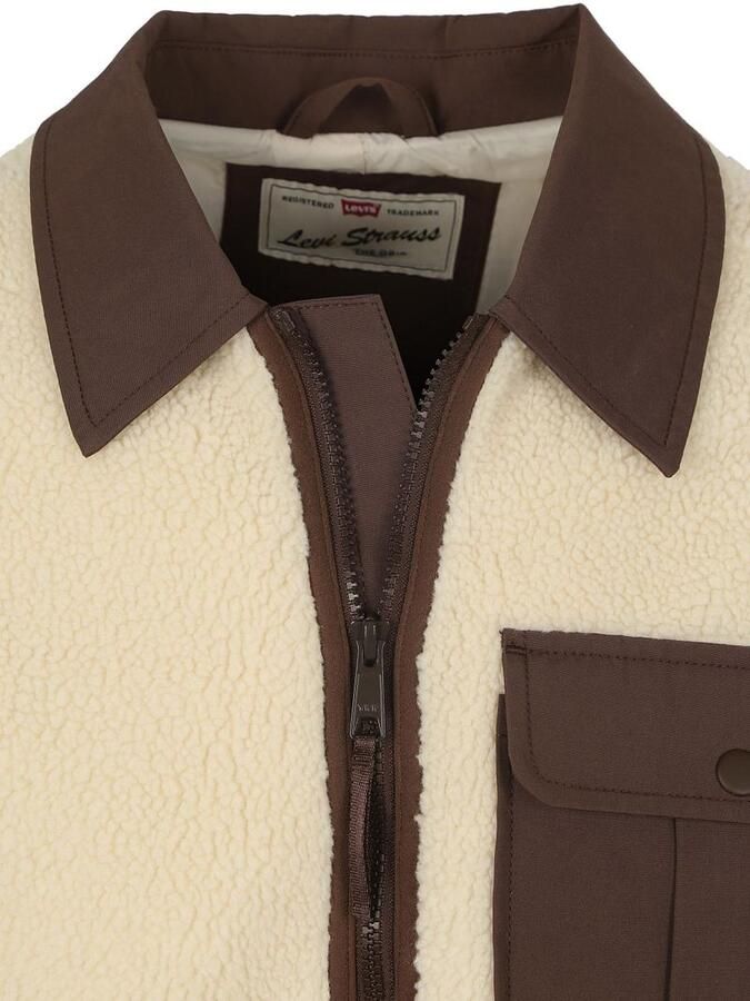 Levi's Fleece Jack Levis Sherpa Jas Fleece Ecru - Foto 4