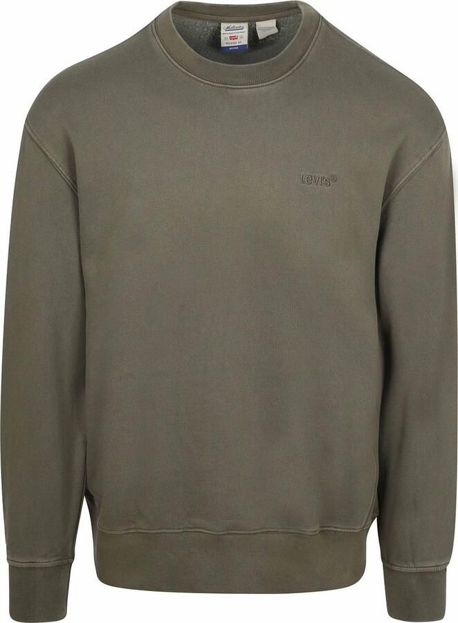 Levi's sweatshirt met ronde hals en labelstitching