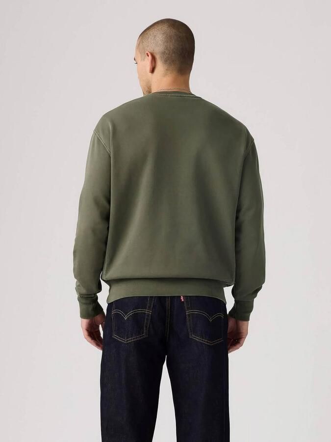 Levi's Sweatshirt met ronde hals en labelstitching