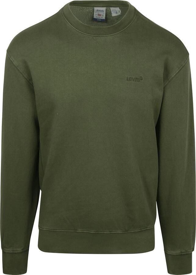 Levi's Sweater Authentic Logo Olijfgroen