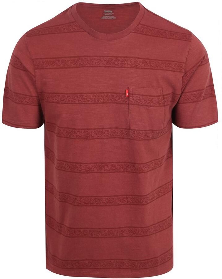 Levi's T-shirt Korte Mouw Levis T-shirt Classic Streep Rood