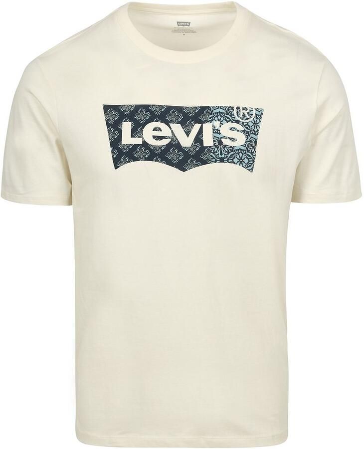 Levi's T-shirt Levis T-Shirt Graphic Logo Bandana Beige - Foto 3