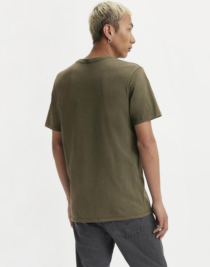 Levi's Heren T-shirt Korte Mouwen Groen 100% Katoen Green Heren - Foto 7