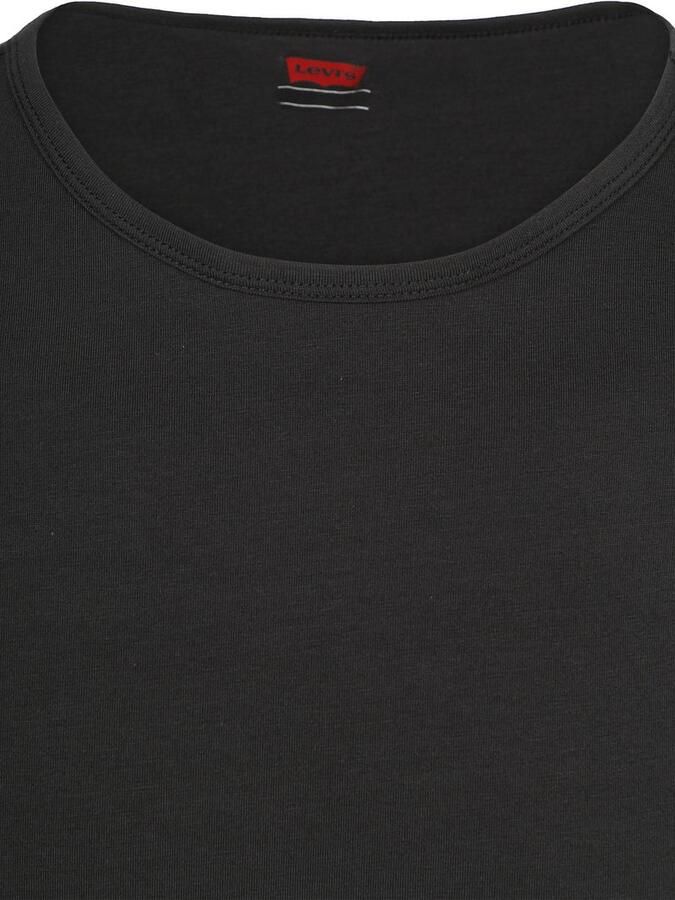 Levi's T-shirt Solid Crew Zwart 2Pack - Foto 2