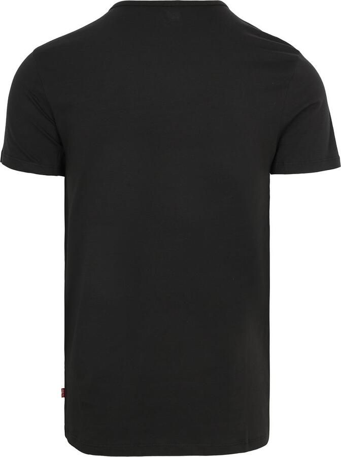 Levi's T-shirt Solid Crew Zwart 2Pack - Foto 4