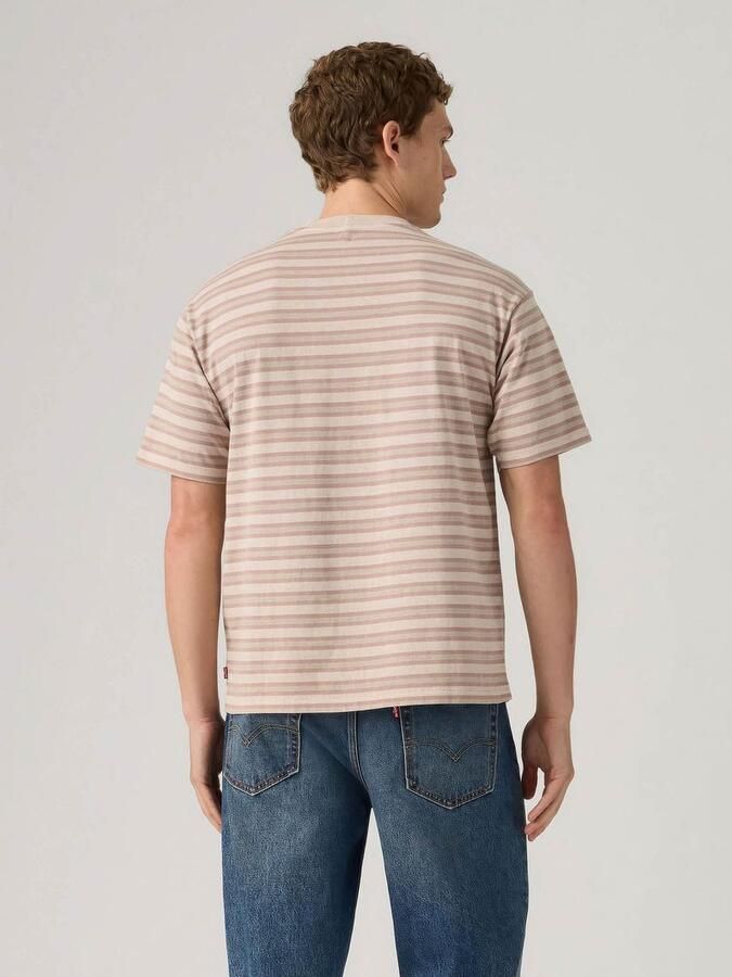 Levi's T-shirt Korte Mouw Levis T-Shirt Streep Vintage Kaki - Foto 5