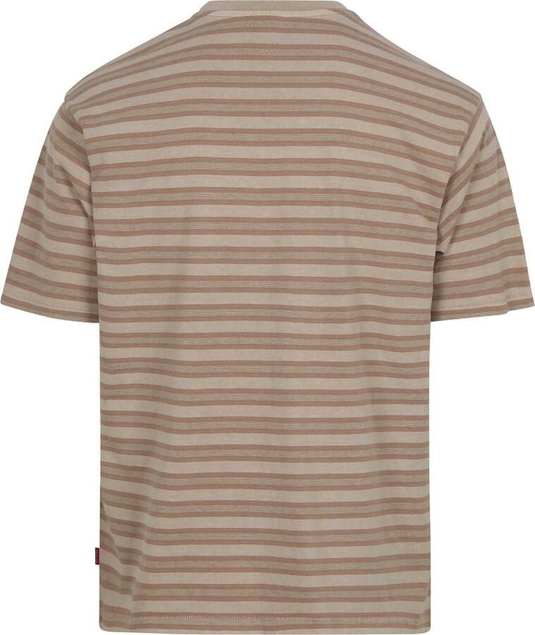 Levi's T-shirt Korte Mouw Levis T-Shirt Streep Vintage Kaki - Foto 3