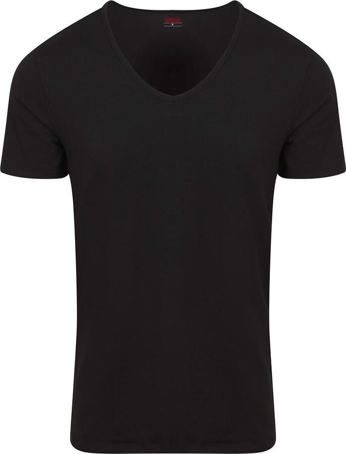 Levi's T-shirt V-hals korte mouw katoenmix elastisch (Set van 2) - Foto 2