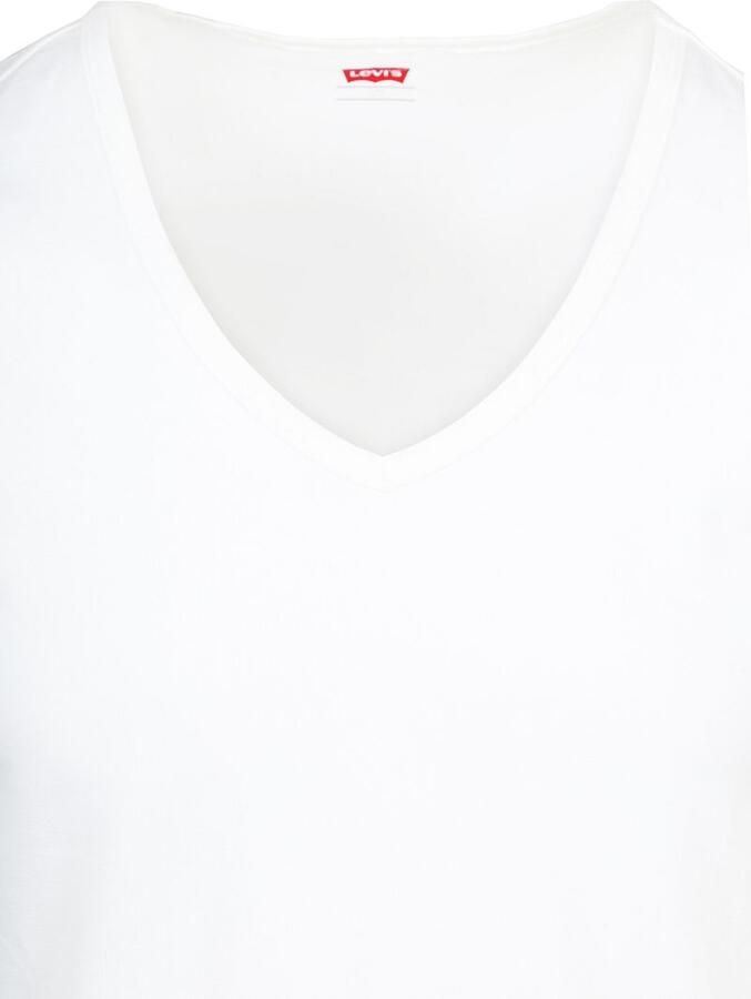 Levi's T-shirt V-Neck Wit 2Pack - Foto 3