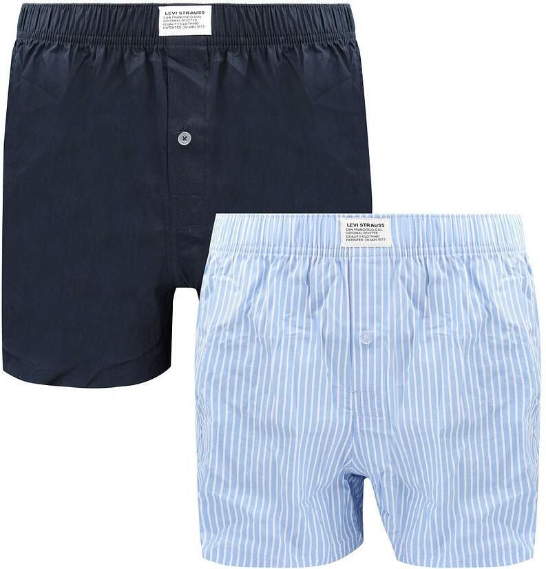 Levi's Woven Boxershorts 2-Pack Blauw