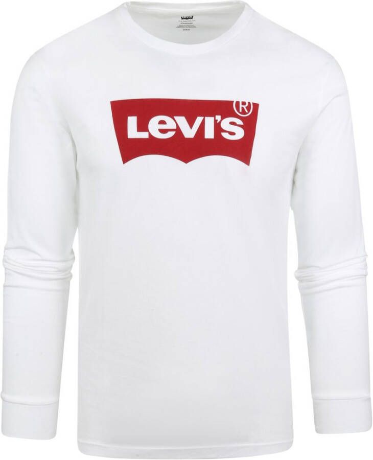 Levi's Bedrukt T-shirt met lange mouwen White Heren
