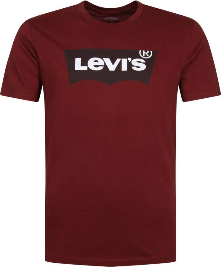 Levi's T-Shirt Graphic Logo Bordeaux Rood