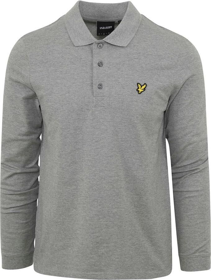 Lyle & Scott T-shirt Lyle & Scott Longsleeve Polo Grijs - Foto 2