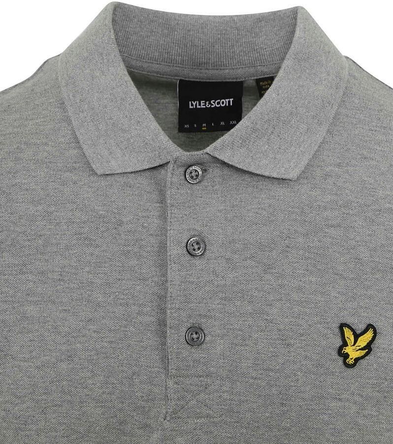 Lyle & Scott T-shirt Lyle & Scott Longsleeve Polo Grijs - Foto 3