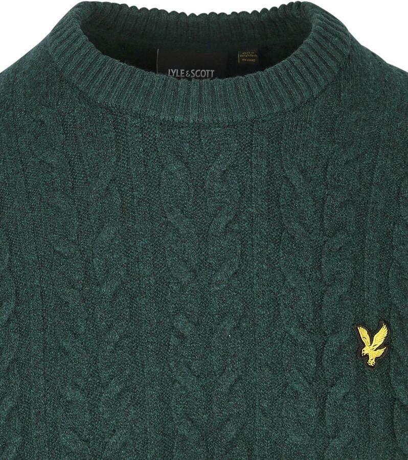 Lyle and Scott Lyle & Scott Cable Pullover Donkergroen