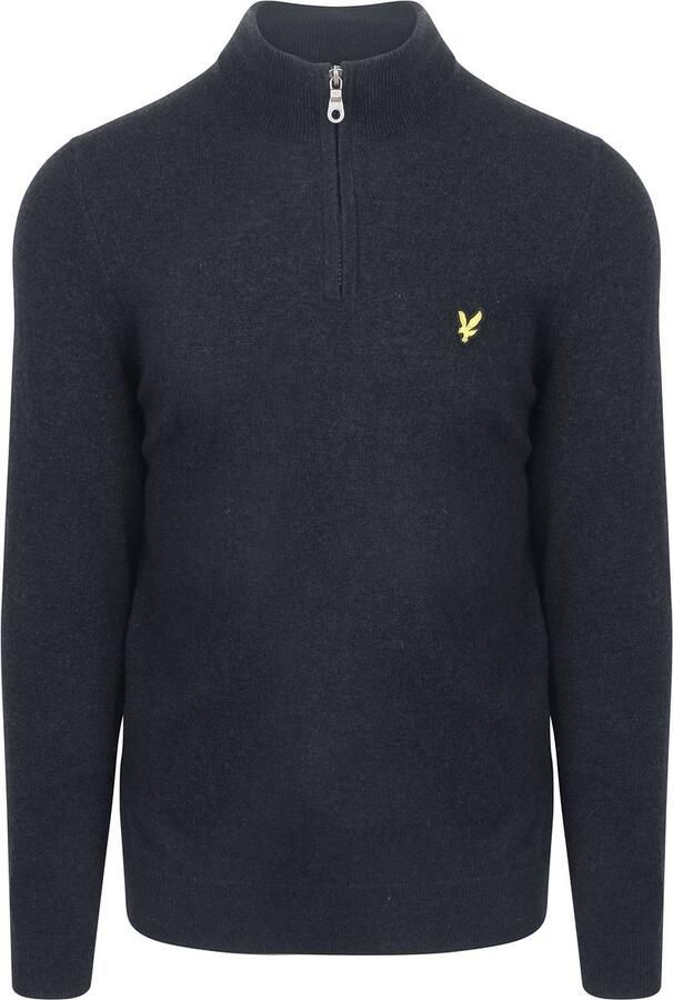 LYLE & SCOTT Heren Truien & Vesten Lambswool Blend Quarter Zip Jumper Donkerblauw - Foto 5