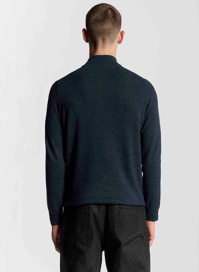 LYLE & SCOTT Heren Truien & Vesten Lambswool Blend Quarter Zip Jumper Donkerblauw - Foto 8
