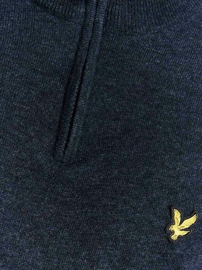LYLE & SCOTT Heren Truien & Vesten Lambswool Blend Quarter Zip Jumper Donkerblauw - Foto 7