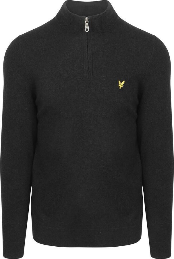 LYLE & SCOTT Heren Truien & Vesten Lambswool Blend Quarter Zip Jumper Donkergrijs - Foto 5