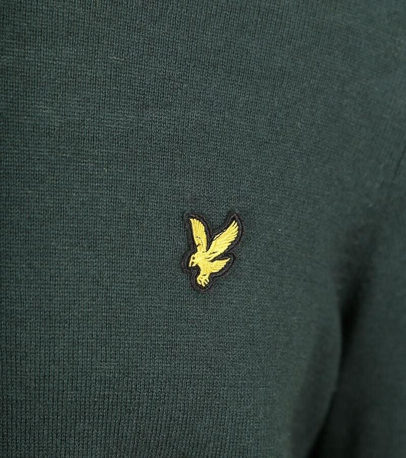 Lyle and Scott Lyle & Scott Half Zip Pullover Merinowol Donkergroen