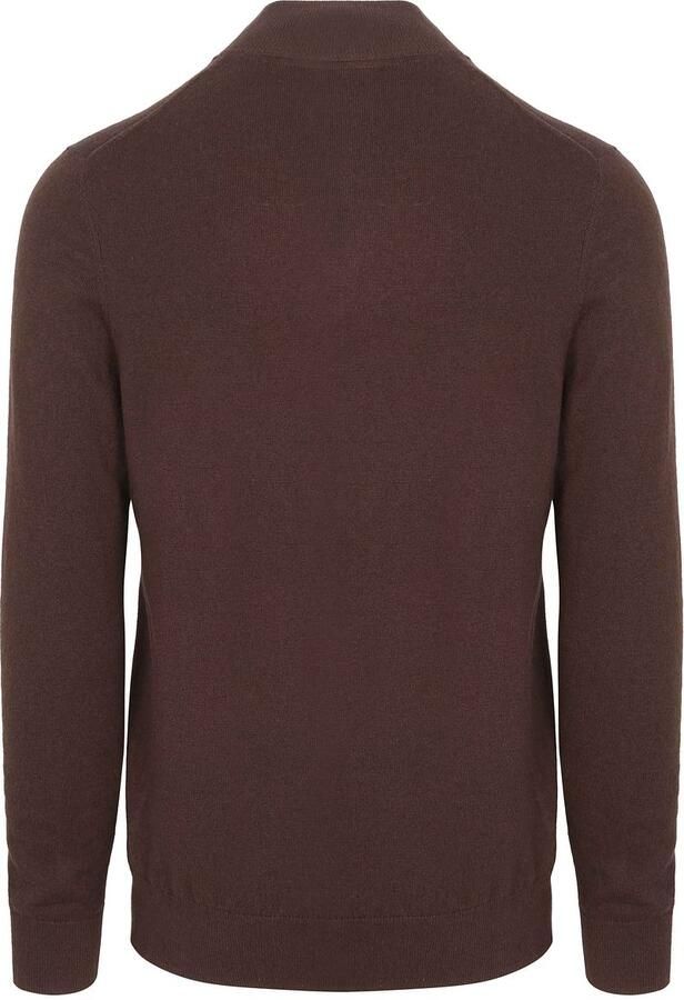 Lyle and Scott Lyle & Scott Half Zip Pullover Merinowol Espresso - Foto 4