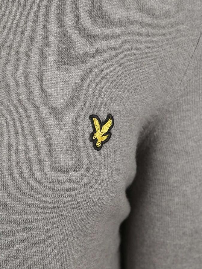 Lyle & Scott Trui Lyle & Scott Lyle Scott Half Zip Pullover Merinowol Grijs - Foto 4