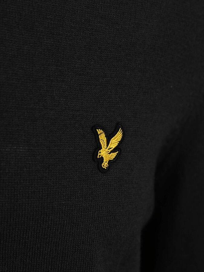 Lyle and Scott Lyle & Scott Half Zip Pullover Merinowol Zwart