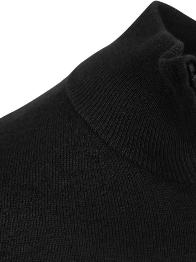 Lyle and Scott Lyle & Scott Half Zip Pullover Merinowol Zwart - Foto 2