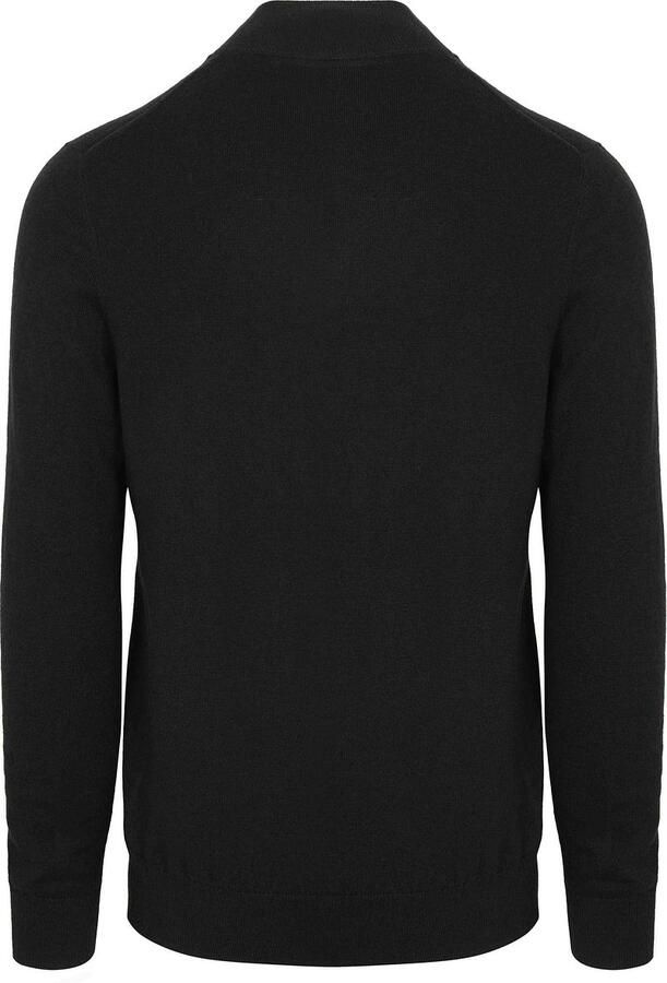 Lyle and Scott Lyle & Scott Half Zip Pullover Merinowol Zwart - Foto 3