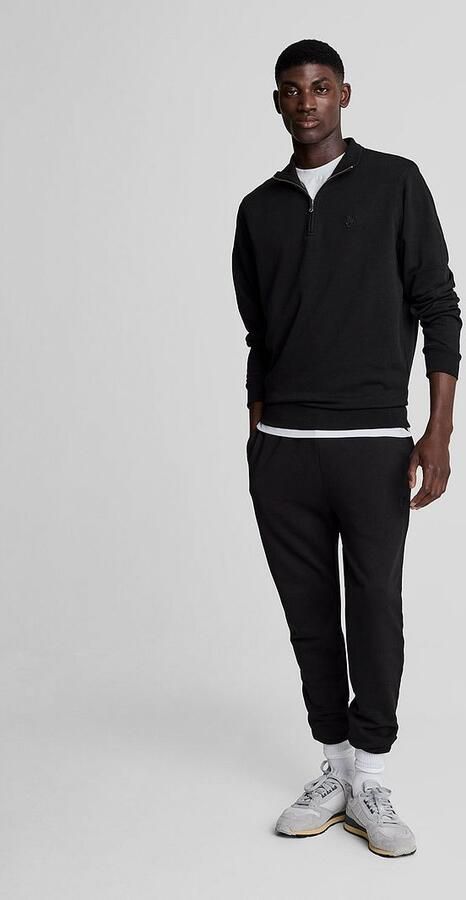 Lyle and Scott Lyle & Scott Half Zip Pullover Tonal Zwart - Foto 4