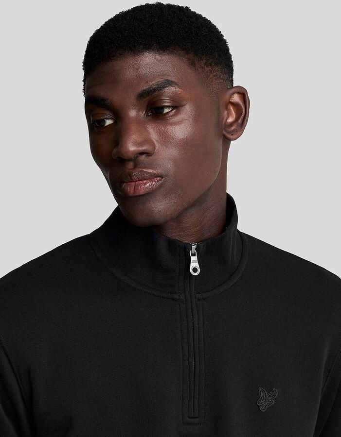 Lyle and Scott Lyle & Scott Half Zip Pullover Tonal Zwart - Foto 3