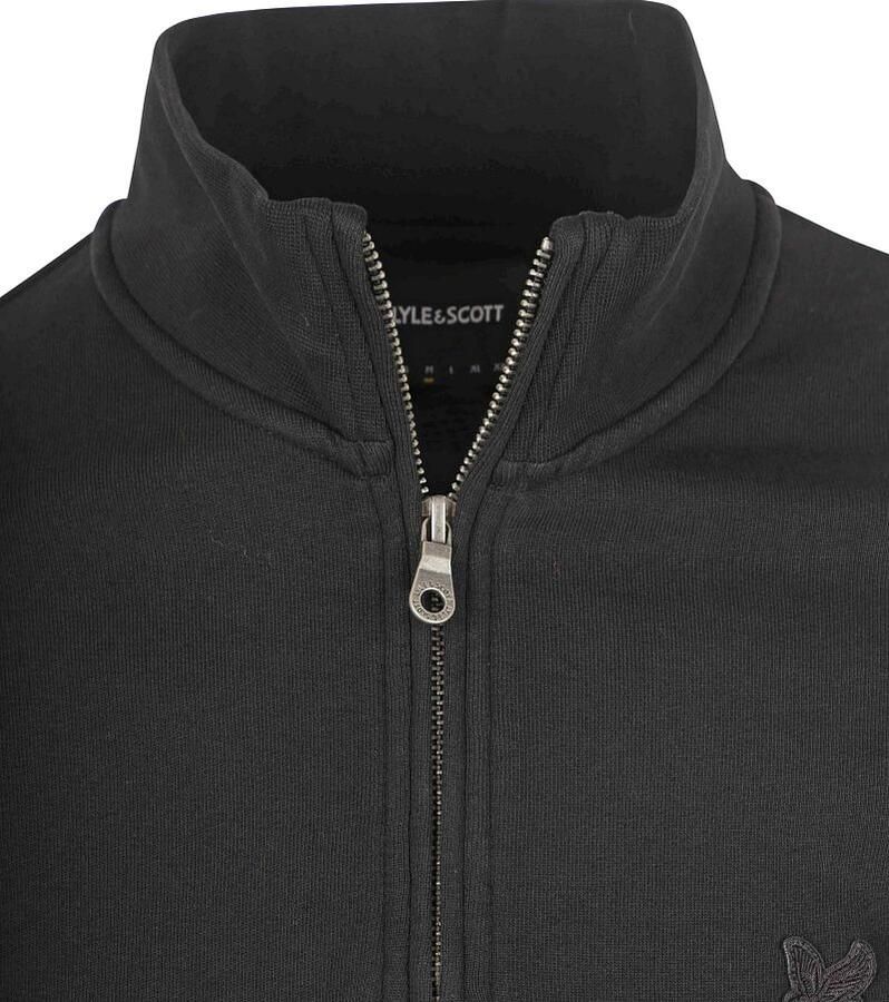 Lyle and Scott Lyle & Scott Half Zip Pullover Tonal Zwart - Foto 2