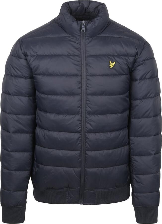 Lyle & Scott Gewatteerde jas met opstaande kraag Blue Heren