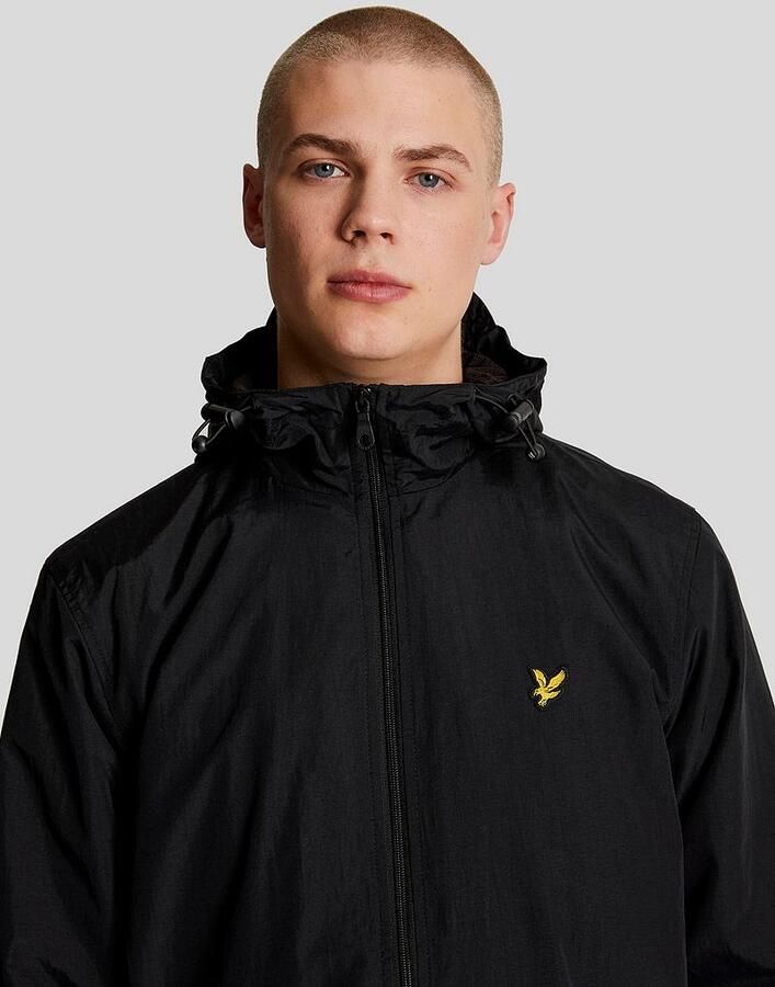 Lyle & Scott Zwarte Windbreaker Jas met Golden Eagle Logo Black Heren - Foto 9