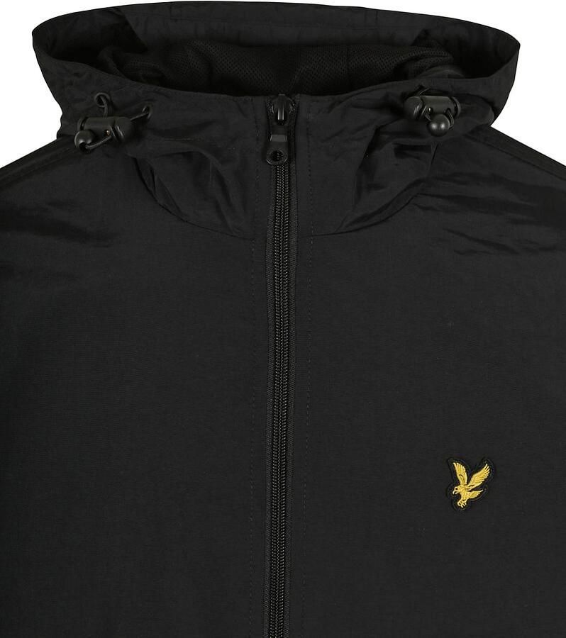 Lyle & Scott Zwarte Windbreaker Jas met Golden Eagle Logo Black Heren - Foto 8