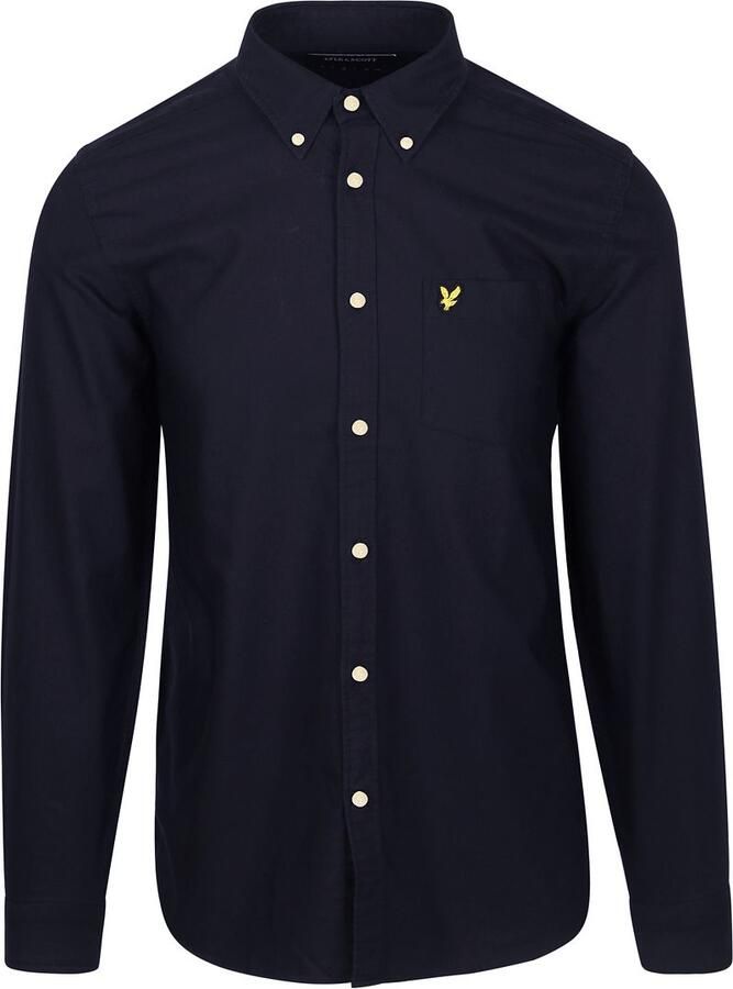 Lyle & Scott Overhemd Lange Mouw Lyle & Scott Lyle Scott Shirt Plain Oxford Navy