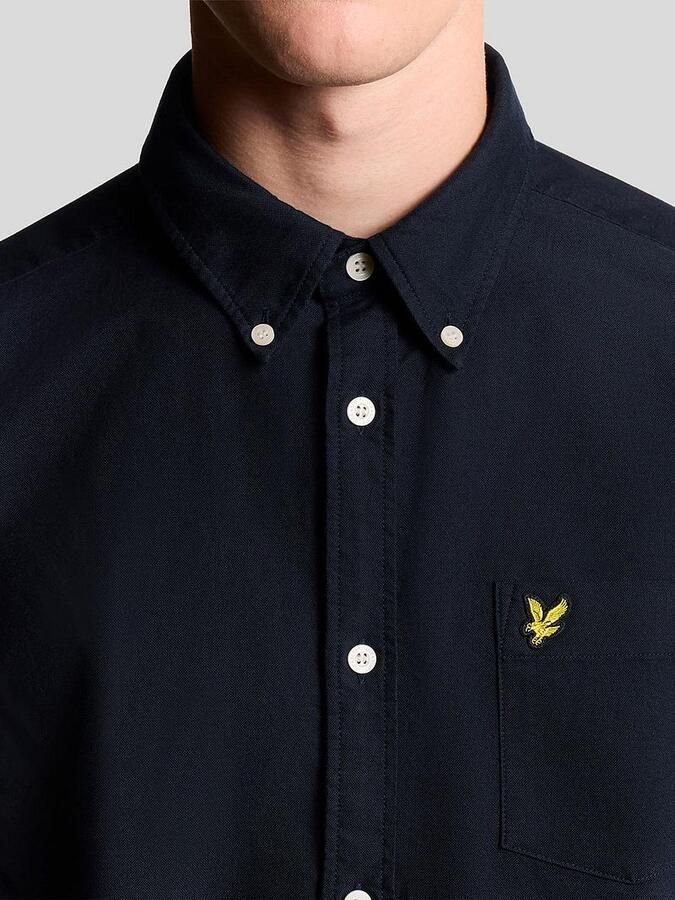Lyle & Scott Overhemd Lange Mouw Lyle & Scott Lyle Scott Shirt Plain Oxford Navy - Foto 2