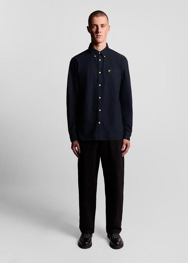 Lyle & Scott Overhemd Lange Mouw Lyle & Scott Lyle Scott Shirt Plain Oxford Navy - Foto 4